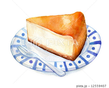 チーズケーキ スイーツ 洋菓子 ケーキのイラスト素材