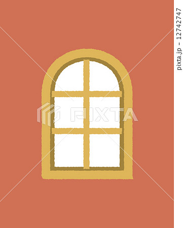 洋風窓 かわいい 洋風 住宅 可愛いのイラスト素材