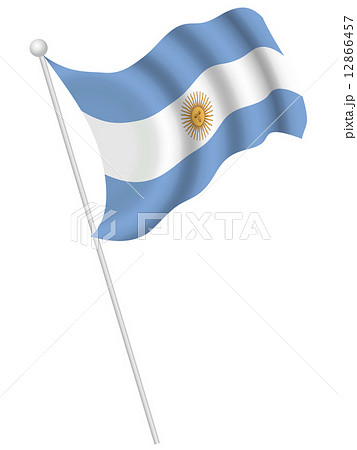 アルゼンチン 国旗のイラスト素材