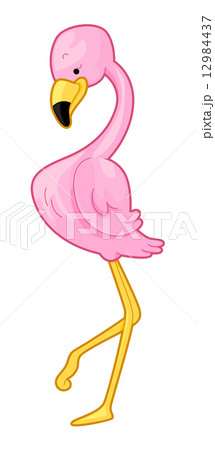 フラミンゴ かわいいのイラスト素材