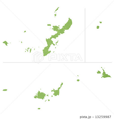 沖縄県地図のイラスト素材