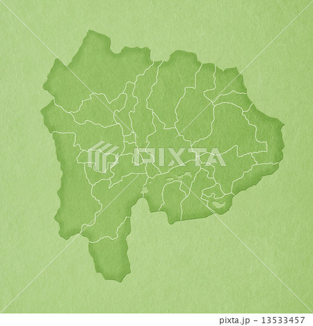 山梨県地図のイラスト素材