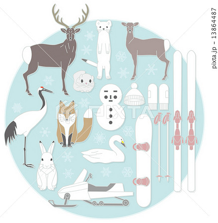 エゾシカのイラスト素材