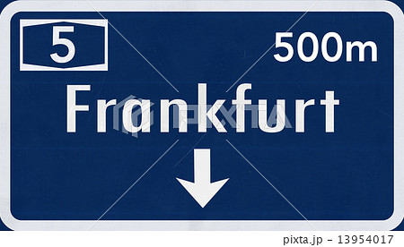 方角 フランクフルト 標識 看板のイラスト素材