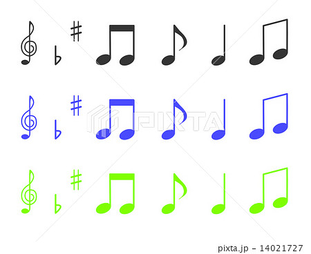音符 イラスト 音色 種類のイラスト素材 Pixta