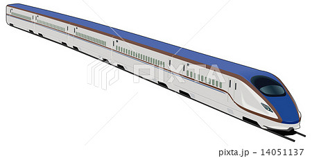 E7系新幹線のイラスト素材