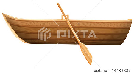 木造船 小船 ウッド 絵 木材のイラスト素材