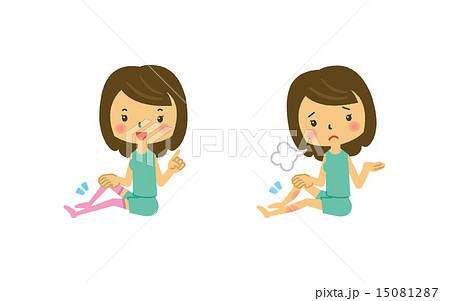 むくみのイラスト素材