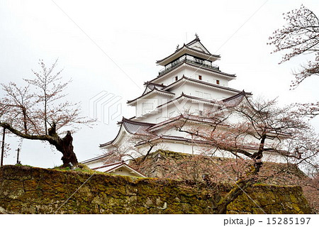 会津若松鶴ヶ城の写真素材