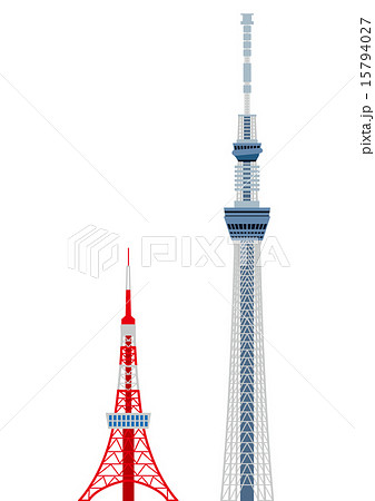 東京スカイツリー タワーのイラスト素材