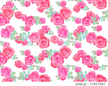 花柄 バラ パターン 花のイラスト素材 Pixta