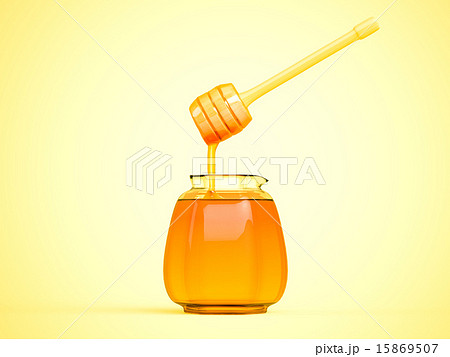 垂れる 蜂蜜 ハチミツ 甘味料の写真素材