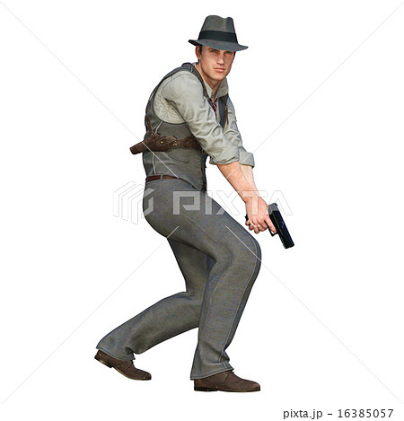 ショルダーホルスターのイラスト素材