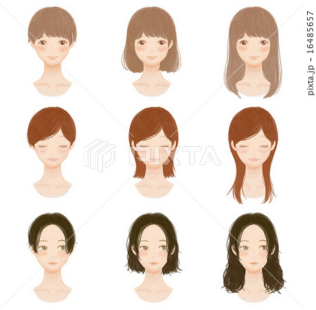 ヘアーコレクションのイラスト素材