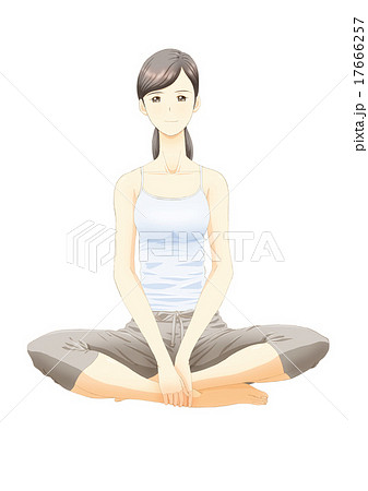 あぐらのイラスト素材