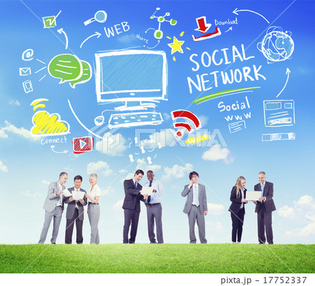 Social Network Social Media Business People Technology Concept