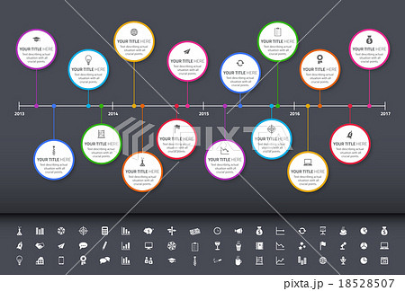 時間軸のイラスト素材