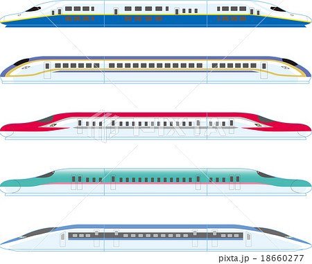 新幹線 かがやき 電車 乗り物のイラスト素材