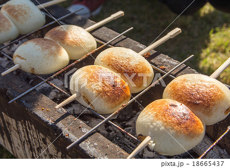 焼きまんじゅう 名物 群馬県 おやつの写真素材