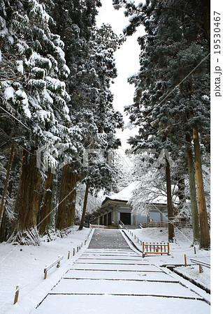 世界遺產冬天平泉chusonji 照片素材 圖片 圖庫