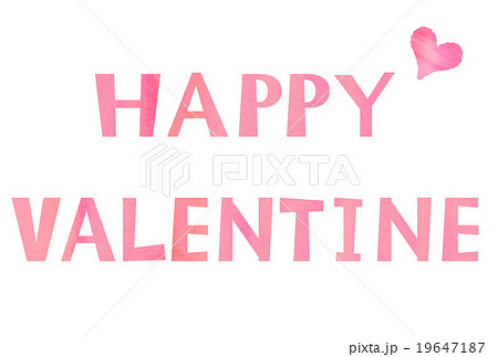 バレンタイン Happy Valentine 文字 アルファベットの写真素材