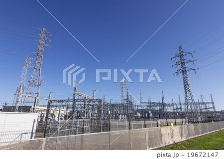 中部電力小牧変電所の写真素材
