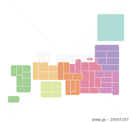 日本地図のイラスト素材