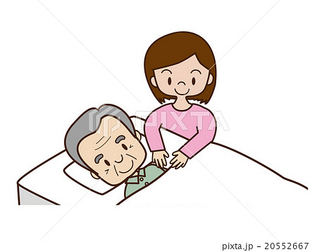 寝たきりのイラスト素材