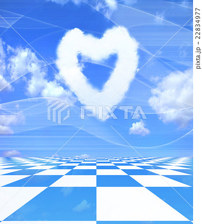 ぽっかり雲のイラスト素材