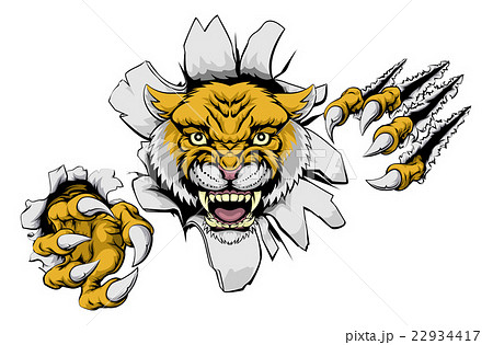 マンガ 漫画 ライオン 吠えるのイラスト素材
