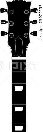エレキギター ギター シルエット 楽器のイラスト素材