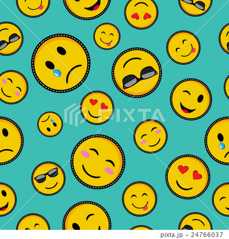 ニコニコマーク イラスト 挿絵 弾けるのイラスト素材