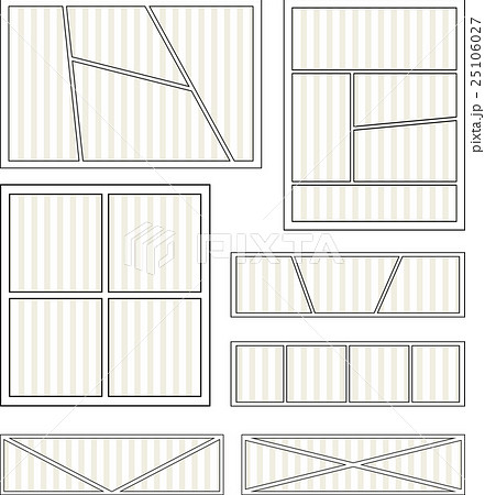 4コマ漫画枠 背景の写真素材