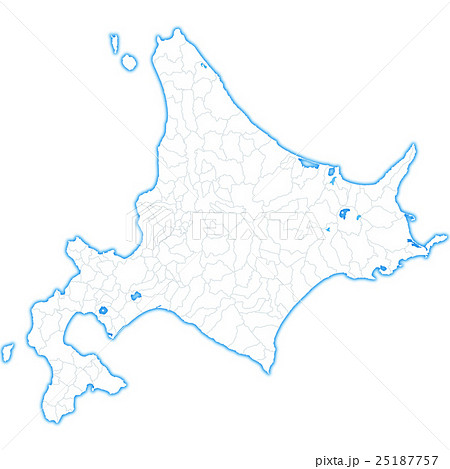 北海道地図のイラスト素材集 ピクスタ