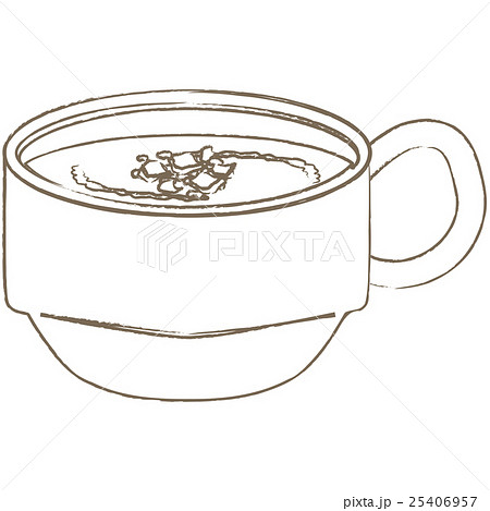 ポタージュ スープ スープカップ 洋食のイラスト素材