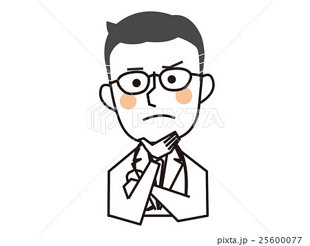 医師 バストアップ 男性 人物のイラスト素材