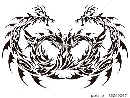 双頭の龍のイラスト素材 - PIXTA
