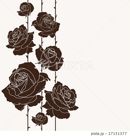 新着薔薇 白黒 イラスト 最高の動物画像