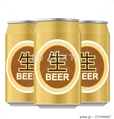 缶ビールのイラスト素材