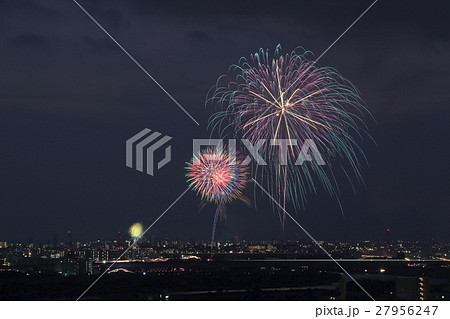 戸田橋花火大会の写真素材