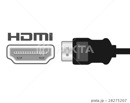 Hdmiケーブルのイラスト素材