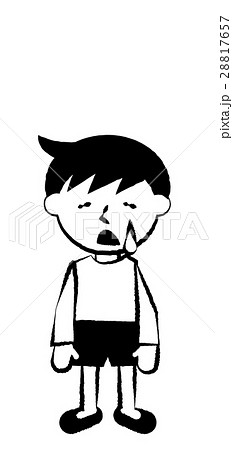 人物 子供 男の子 泣くのイラスト素材
