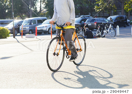ピストバイク ピスト スキッド 自転車の写真素材