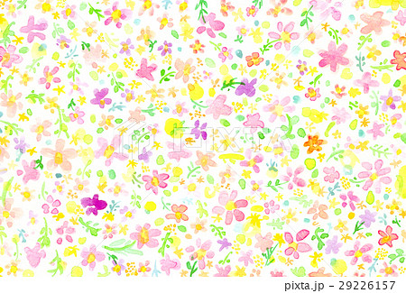 背景素材 花柄 パステルカラー 小花のイラスト素材