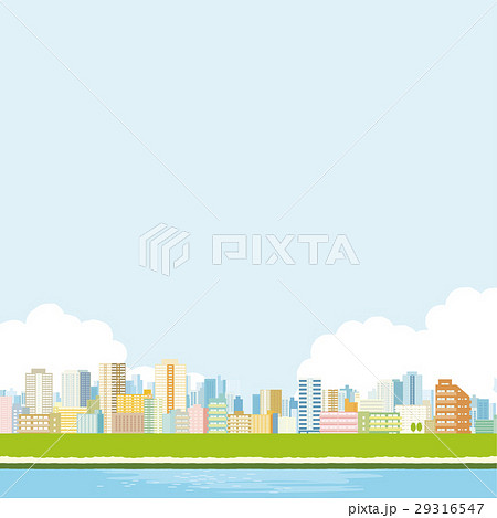 河川敷のイラスト素材