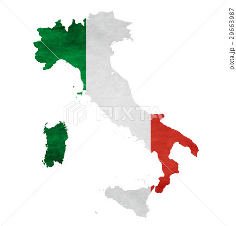 ベクター イタリア地図 地図 イタリアのイラスト素材