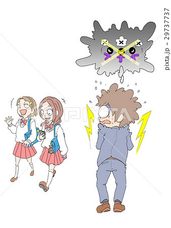 いじめ後遺症のイラスト素材