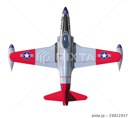 F 80 シューティングスター ジェット機 戦闘機のイラスト素材