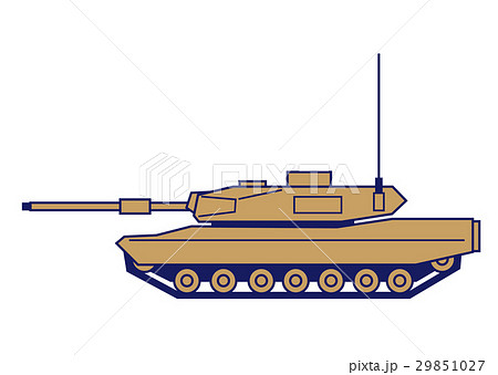 戦車 タンク 乗り物 兵器のイラスト素材