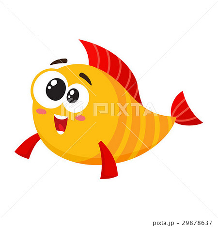 魚 面白い キャラクター 文字のイラスト素材